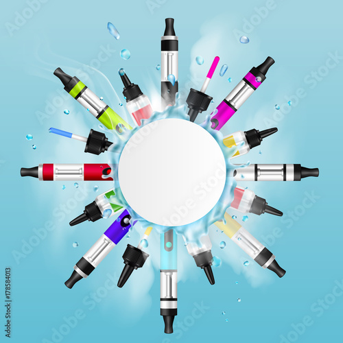 Realistic Vaping Frame Background