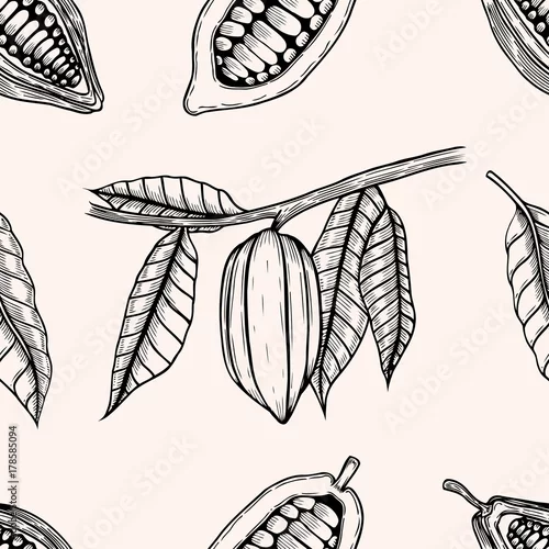 Tapety Wzór z ziaren kakaowych.