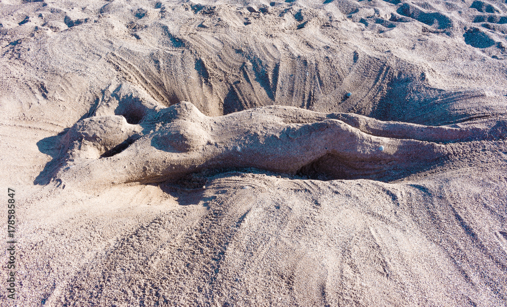 Fototapeta premium side sand woman 2