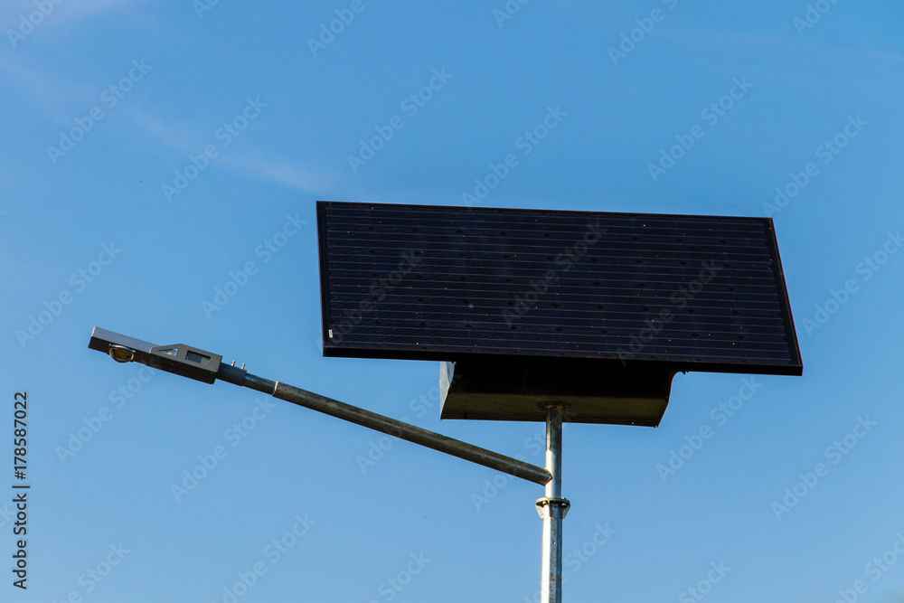 Ecological electrical energy from the solar panel used for street illumination