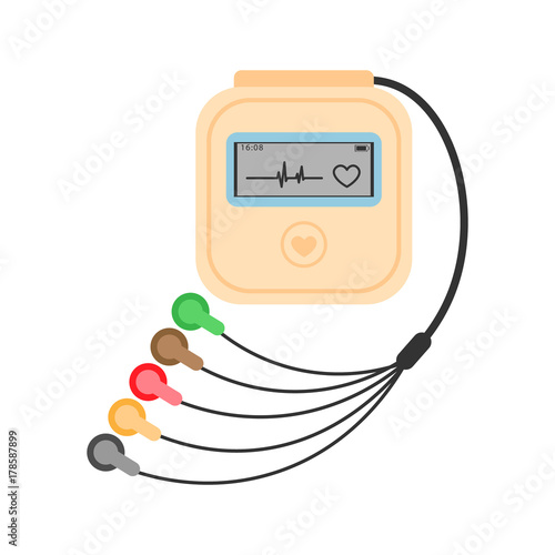 Daily monitoring of ECG. Holter for daily use. The device monitors the bleeding of the heart. And can prevent a heart attack.