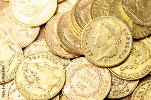 Gold french coin, Napoleon photo