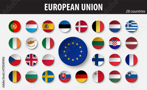 Flags of European Union and members