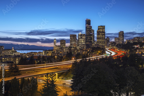 Seattle City view  Skyline  Slow Exposure