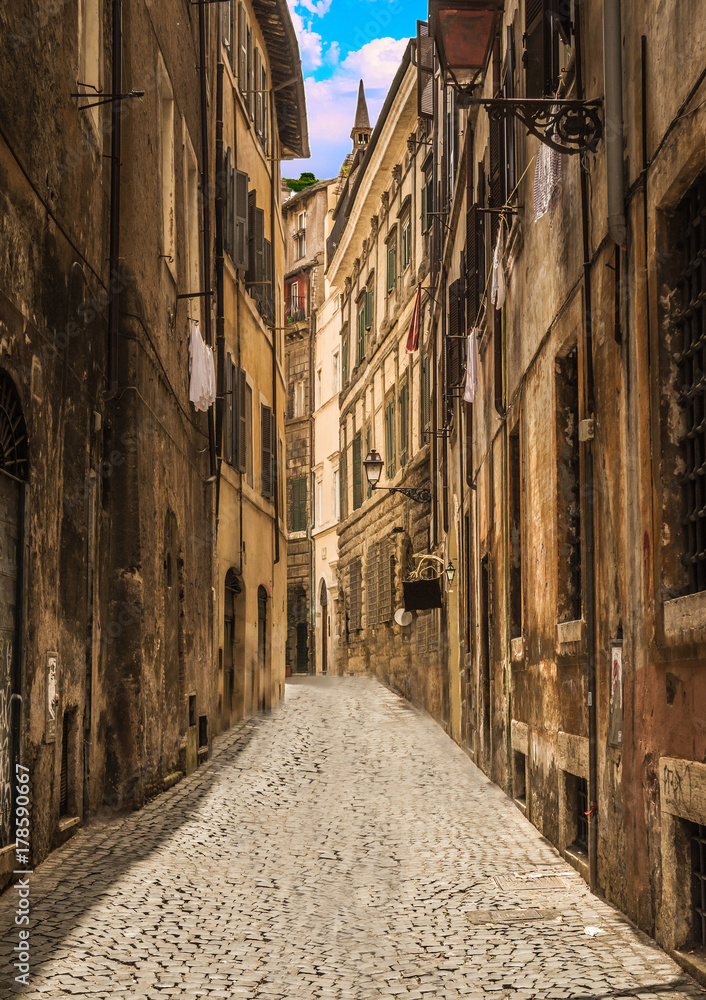 street in the city of Verona Italy