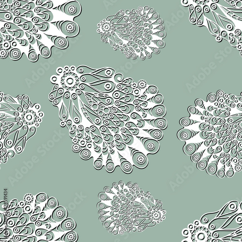 Seamless pattern with sea creatures 16
