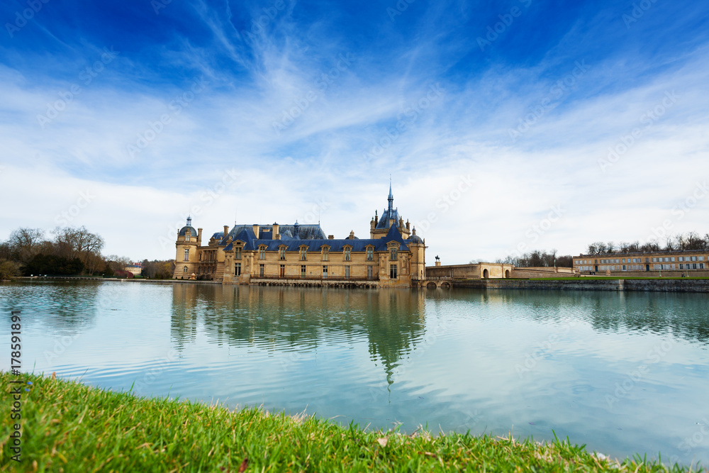 Panoramic view of Chateau de Chantilly, France