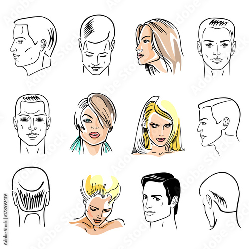 Man hairstyle head set