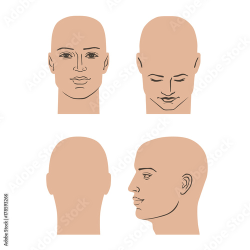 Man hairstyle head set