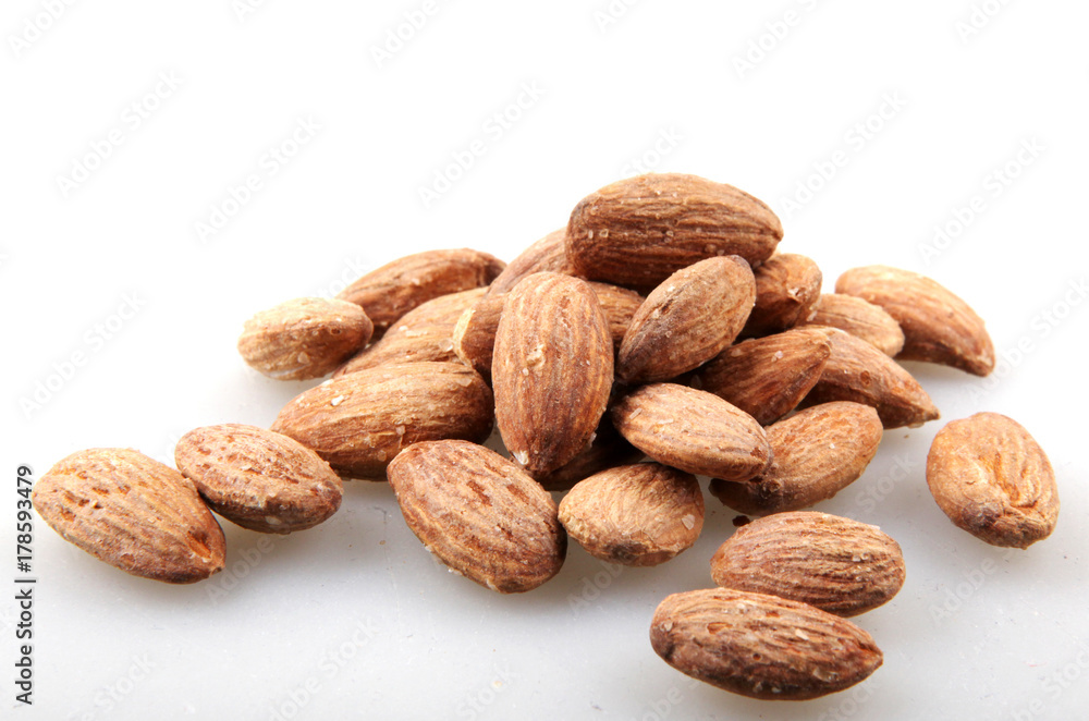 Almonds isolated on white Almonds isolated on white