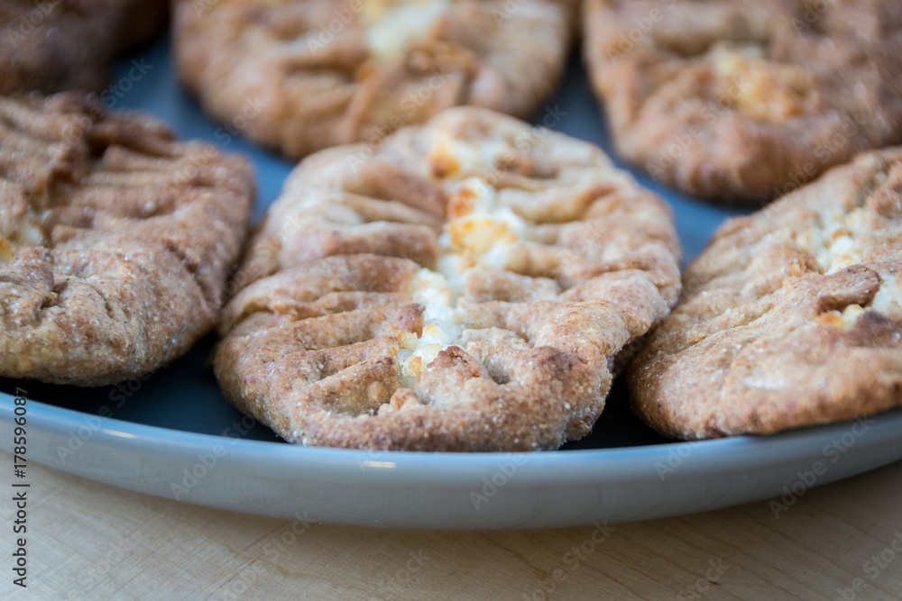 Karealian pies, traditional pasties or pirogs from the region of Karelia Karealian pies, traditional pasties or pirogs from the region of Karelia