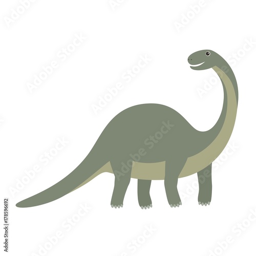 Apatosaurus dinosaur icon. Cartoon illustration of apatosaurus dinosaur vector icon for web