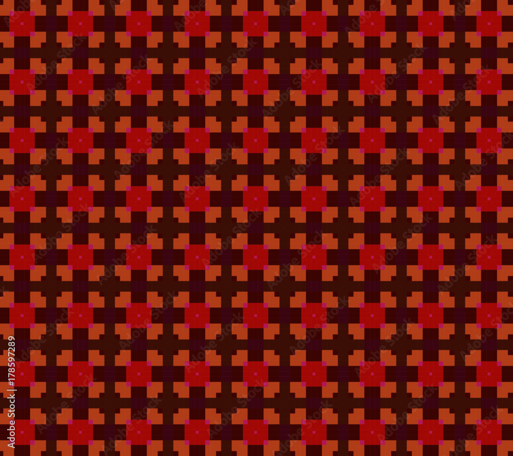 Fototapeta premium vector seamless geometric pattern of beautiful interacting squares in pink and beige