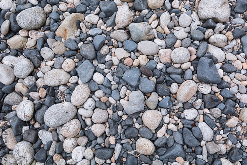 Pebbles in the bed of the river Ardeche