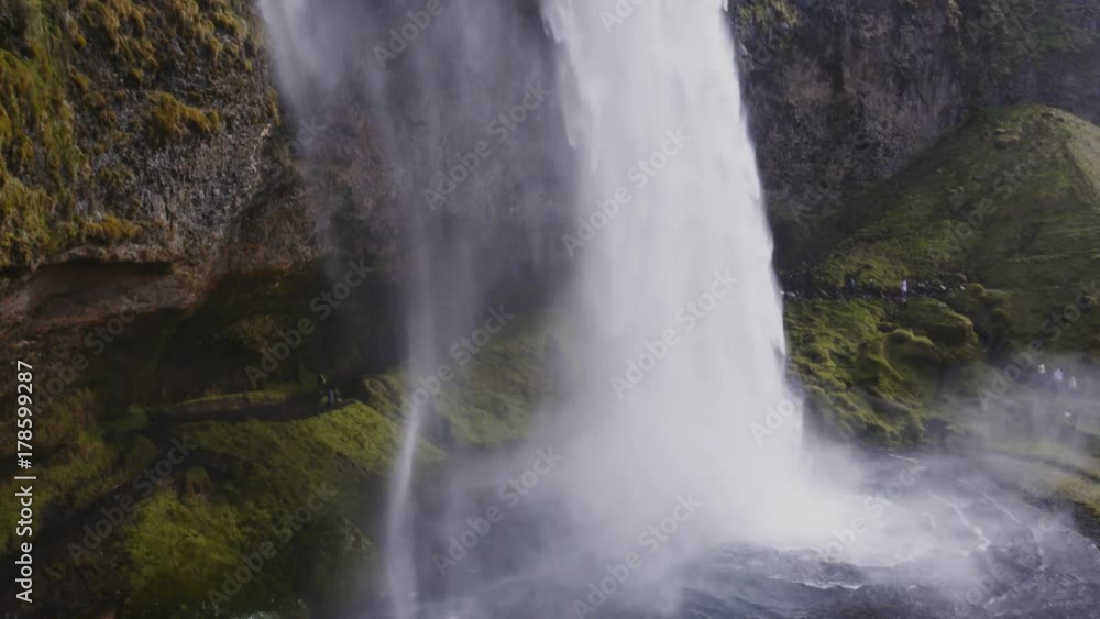 View of Seljalandsfoss watfall in Iceland View of Seljalandsfoss watfall in Iceland