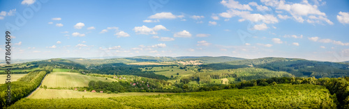 Panorama of beautiful Moravian countryside.