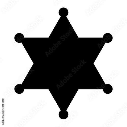 Sheriff badge vector silhouette