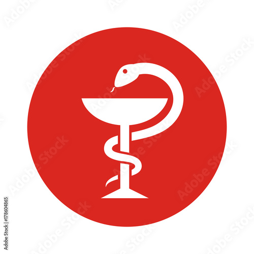 Snake and bowl old medicine symbol