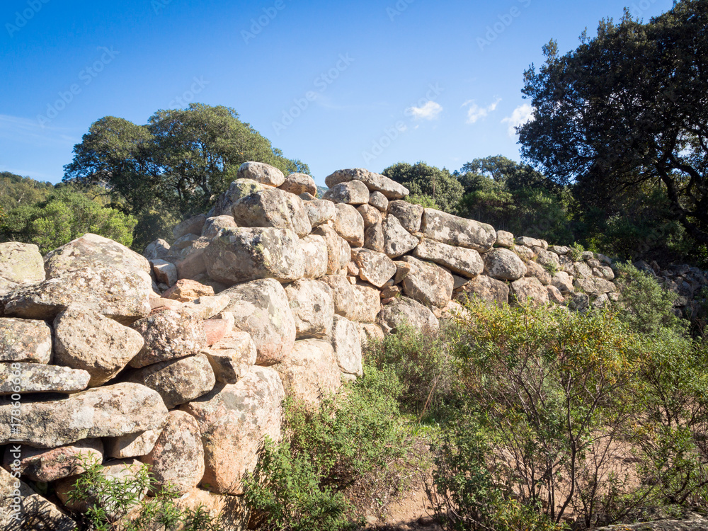 Wall stone nuragic
