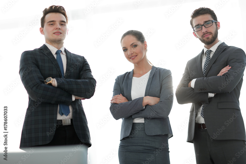 team of confident business people team of confident business people