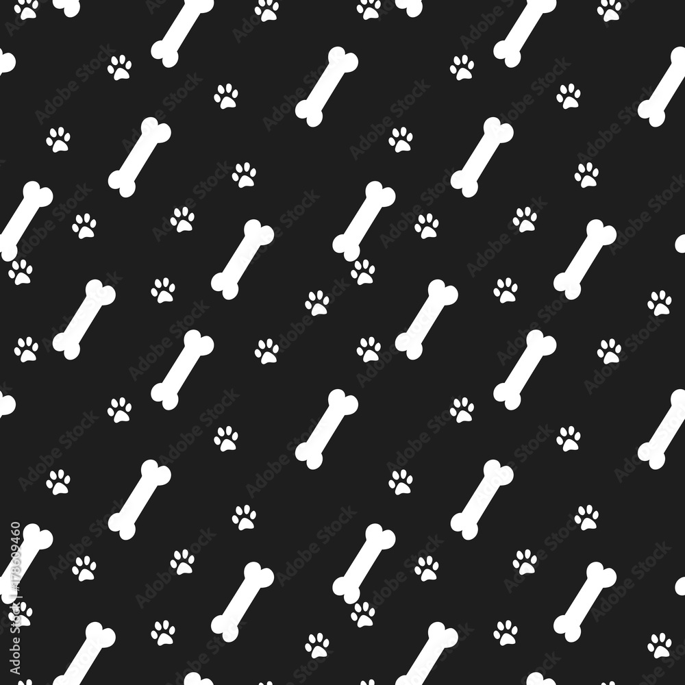 Vector seamless pattern with cat footprints. Can be used for wallpaper, web page background, surface textures. Vector seamless pattern with cat footprints. Can be used for wallpaper, web page background, surface textures.