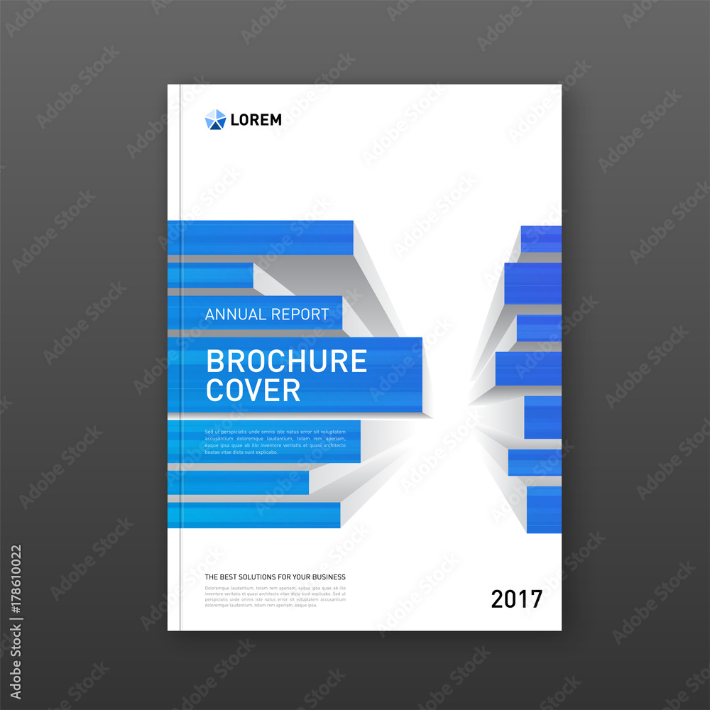 Brochure cover design layout with abstract 3d geometry. Brochure cover design layout with abstract 3d geometry.