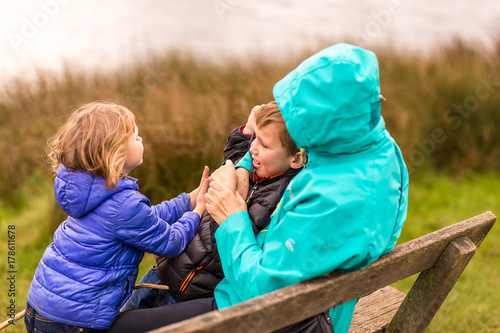 grandma with her grandchildren in Richmond park photo