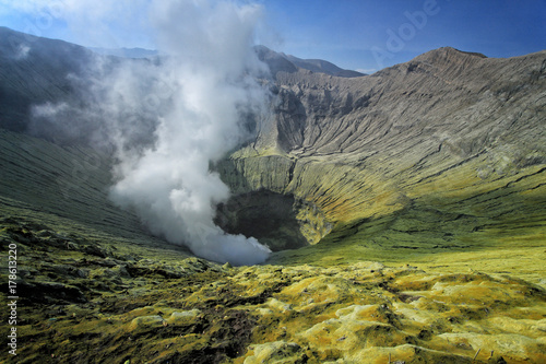 Crater active volcano Bromo