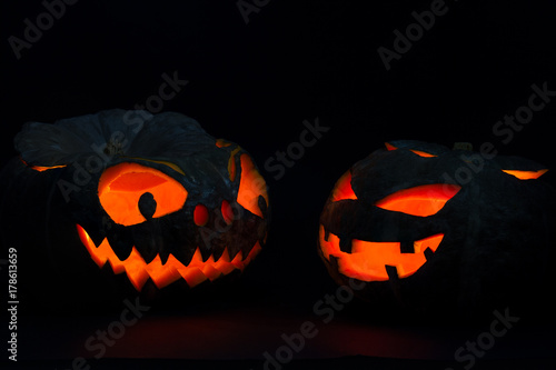 Scary Halloween pumpkins