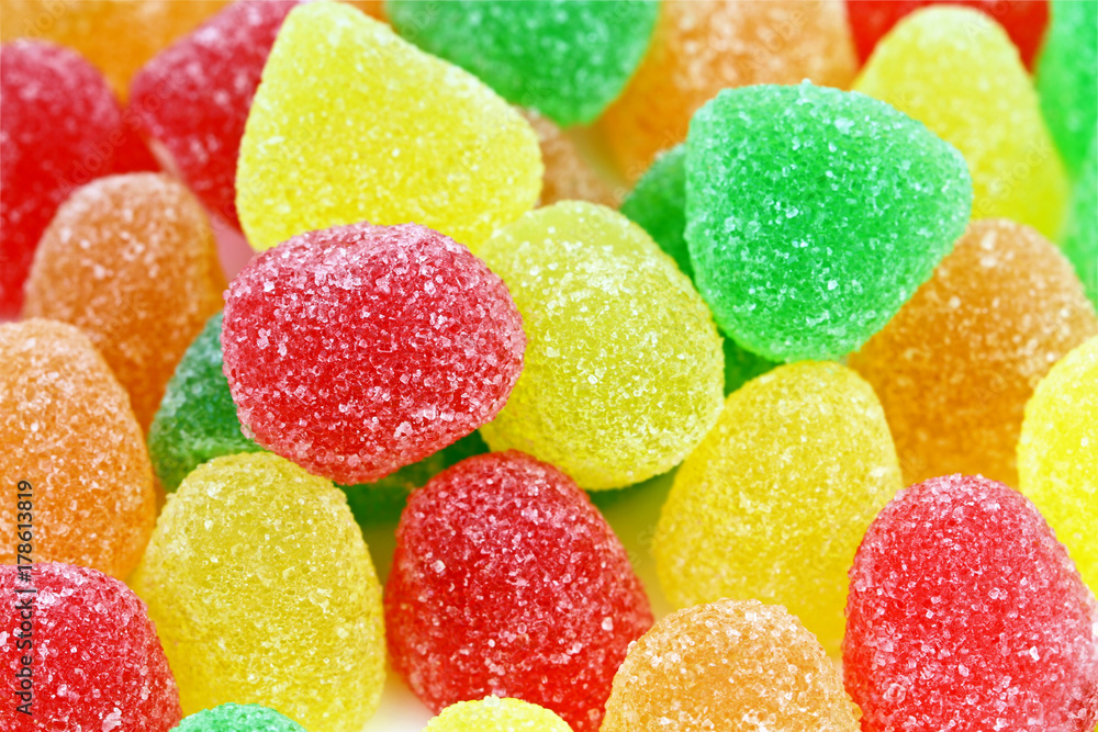 Colorful crystal sugar coated soft jelly candies Colorful crystal sugar coated soft jelly candies