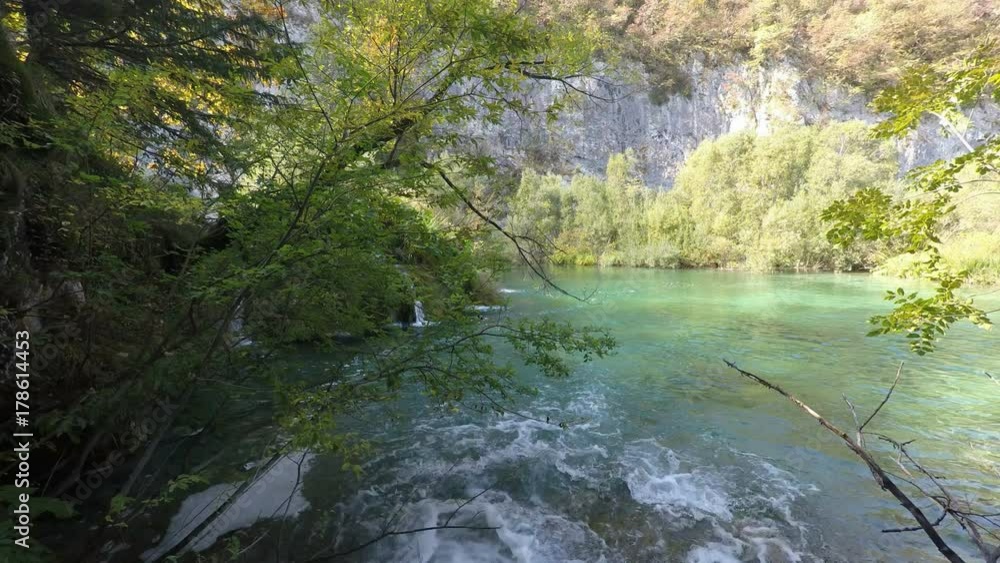 waterfall at plitvice lakes in croatia waterfall at plitvice lakes in croatia