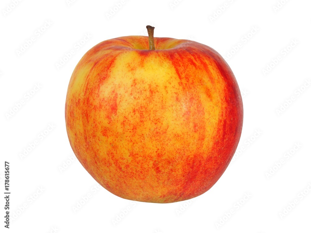 Red apple on white