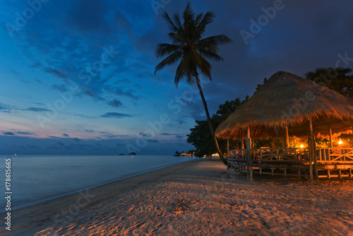bungalows on a tropical beach