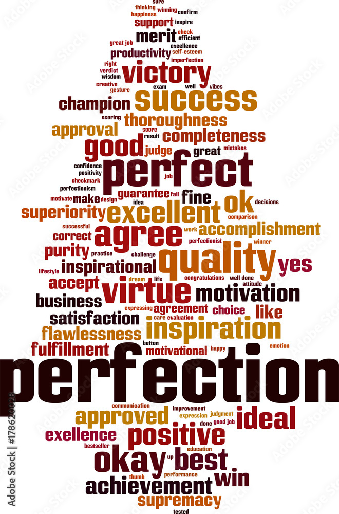Obraz premium Perfection word cloud