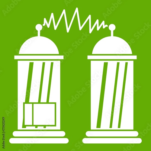 Electrical impulses icon green