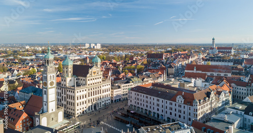 Blick auf die Altstadt Augsburgs photo
