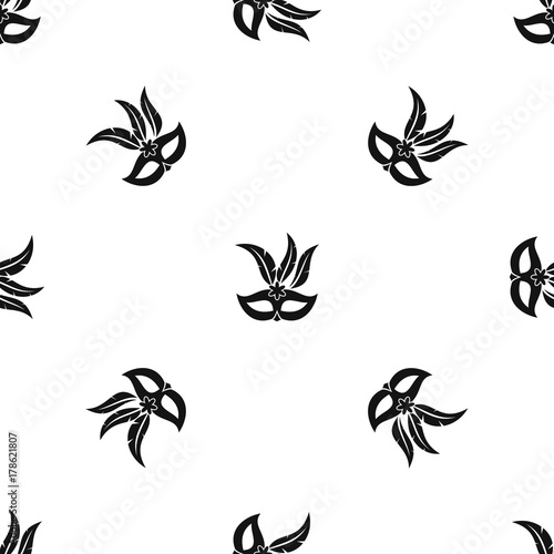 Carnival mask pattern seamless black