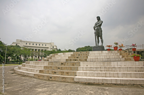 The Statue of the Sentinel of Freedom (Lapu Lapu Monument) in Rizal Park at the center of the Agrifina Circle, Manila photo
