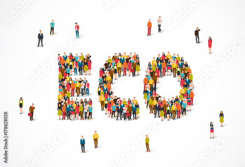 Group of people standing in the word Eco