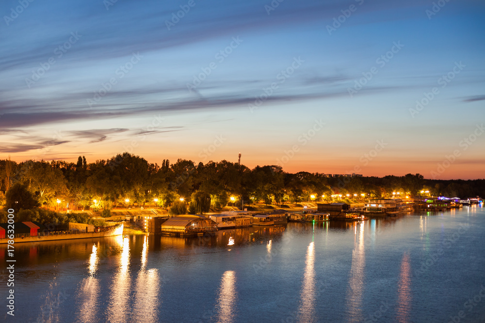 Party barges (splavs), Sava river, Belgrade