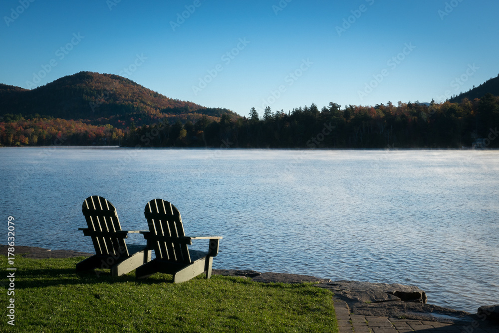 Adirondacks Chairs on the Lake