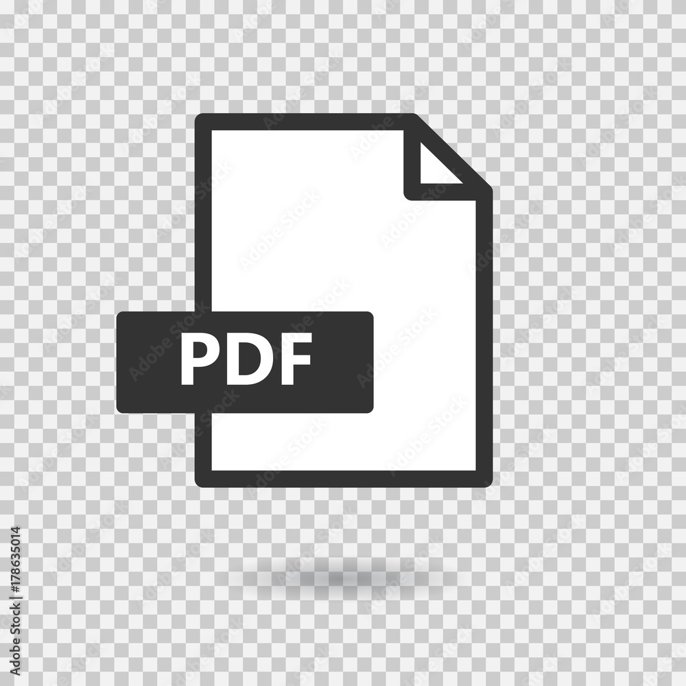 PDF simple vector icon on transparent background. Loading. Format file.  Download file Векторный объект Stock | Adobe Stock
