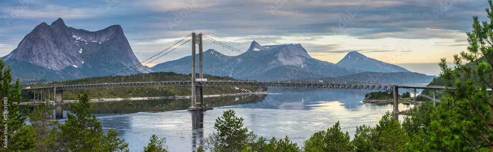 Norway mountains panoramic view