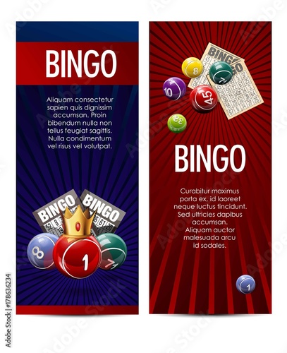 Bingo lotto lottery banners template.