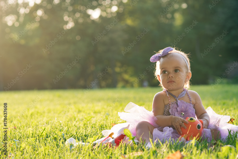 A little girl of fourteen months old A little girl of fourteen months old