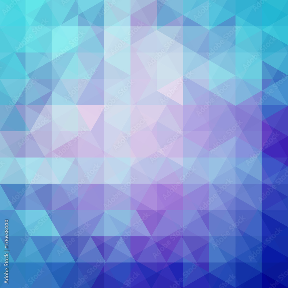 Obraz premium Background made of blue triangles. Square composition with geometric shapes. Eps 10