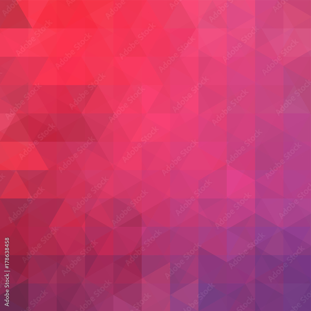 Abstract background consisting of pink, purple triangles. Geometric design for business presentations or web template banner flyer. Vector illustration Abstract background consisting of pink, purple triangles. Geometric design for business presentations or web template banner flyer. Vector illustration