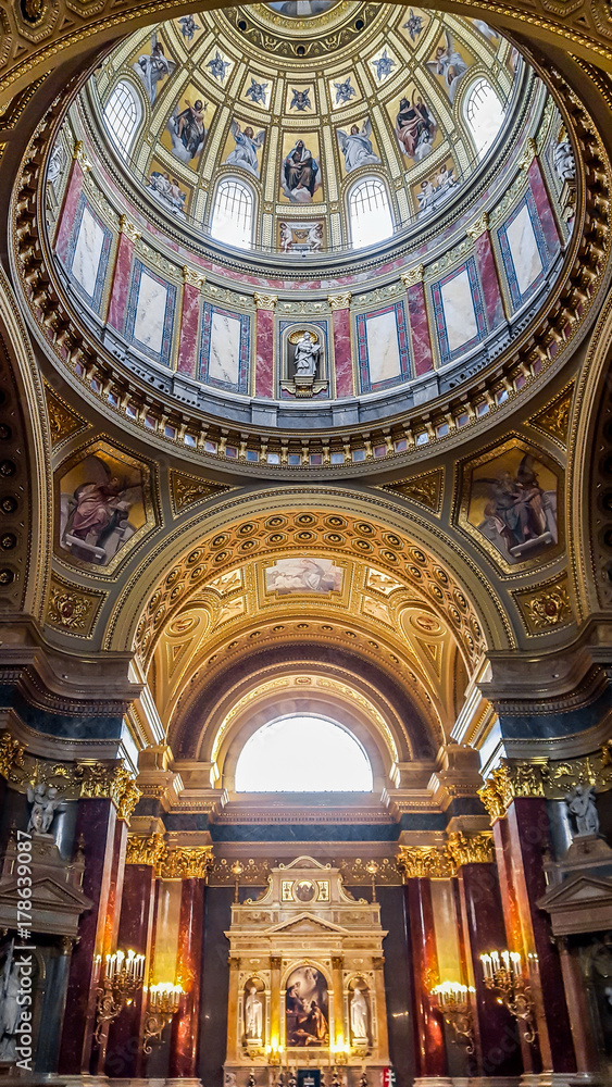 Interior of St.Stephen Basilica. Budapest, Hungary