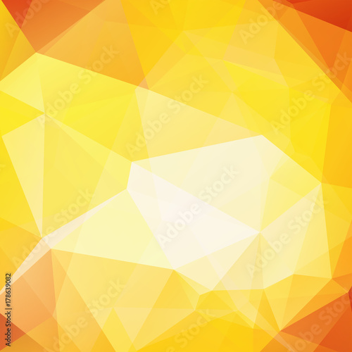 Polygonal vector background. Can be used in cover design  book design  website background. Vector illustration. yellow  orange colors.