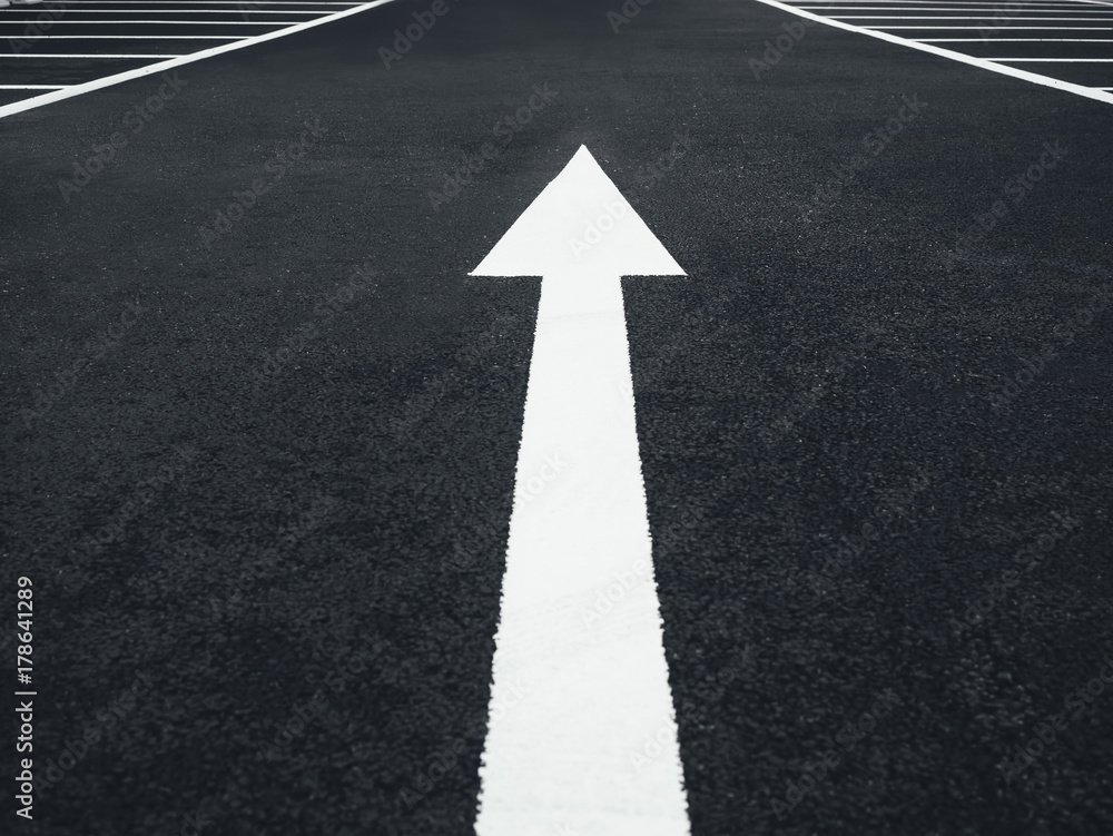 Arrow sign Direction on street background Conceptual symbol Arrow sign Direction on street background Conceptual symbol